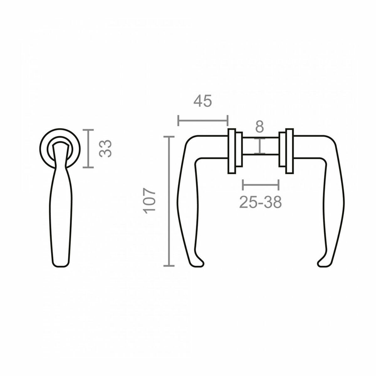Kahvasetti EDM 85442 232 Alumiini Ø 38 mm